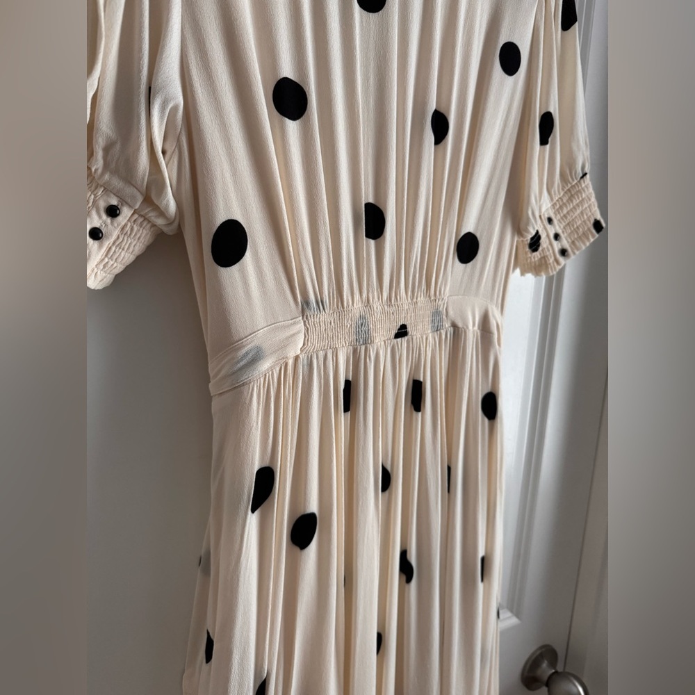 Anthro Maeve white polka dot dress size 8 Anthropologie - Picture 11 of 11